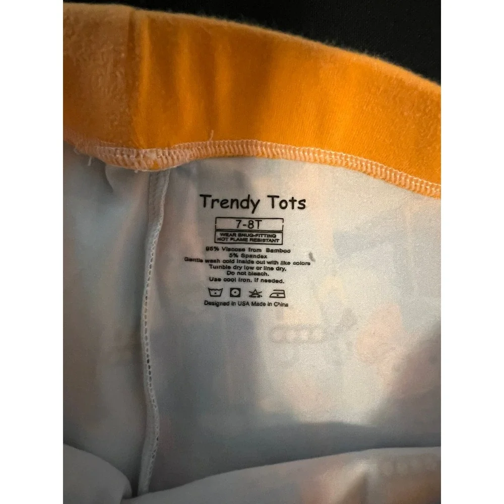 Trendy Tots Blippi Bamboo Pajamas Set Blue Orange Boys Size 7-8T Visco Sleepwear